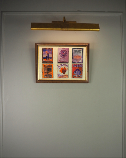 Enamel Echoes – Unique Antique Steel Advertising Signs on Wooden Frame