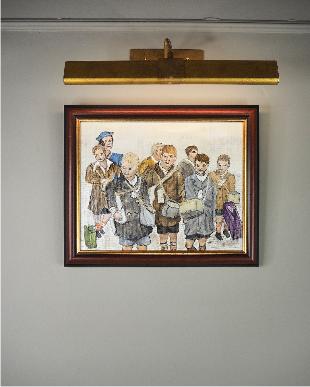 Childhood in Russia - Original Oil painting by N.G. Reynolds