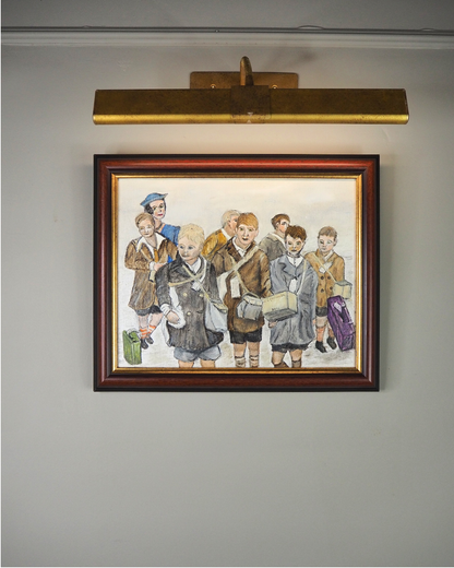 Childhood in Russia - Original Oil painting by N.G. Reynolds