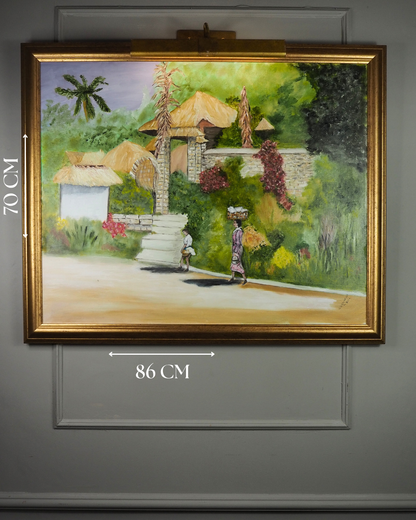 Large Oil Painting by N.G. Reynolds- UK Artist - Thailand Part 3 ( 86 x 70 cm )