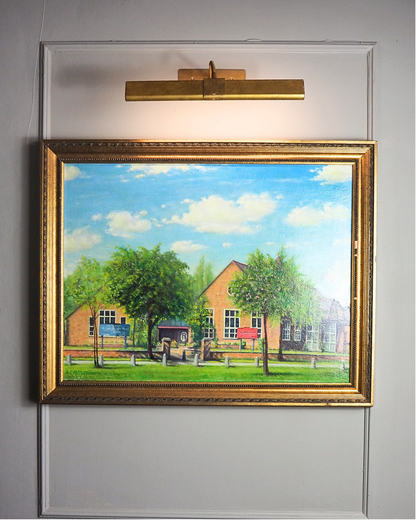 Large Vintage Colourful Landscape Oil paining by A S ANTLIFF