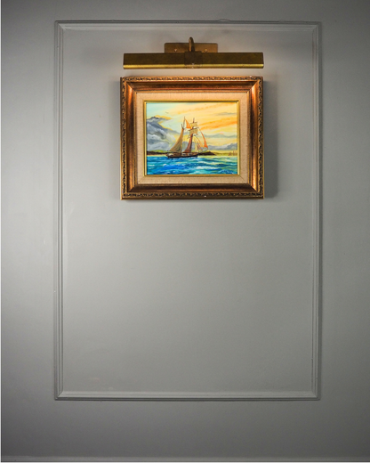 Oil Painting in Ornate Gold Gilt Frame by B. Hartley