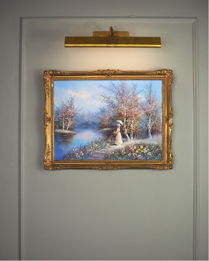 Lady by the Lake - Impressionist Oil Painting by P. Minton