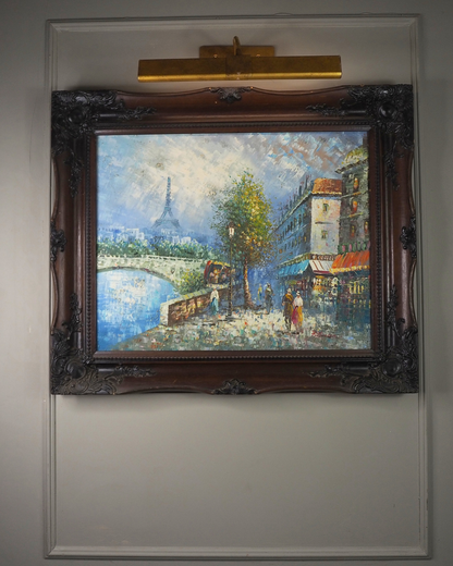 Large French Impressionist Knife Oil Painting by René Thomsen