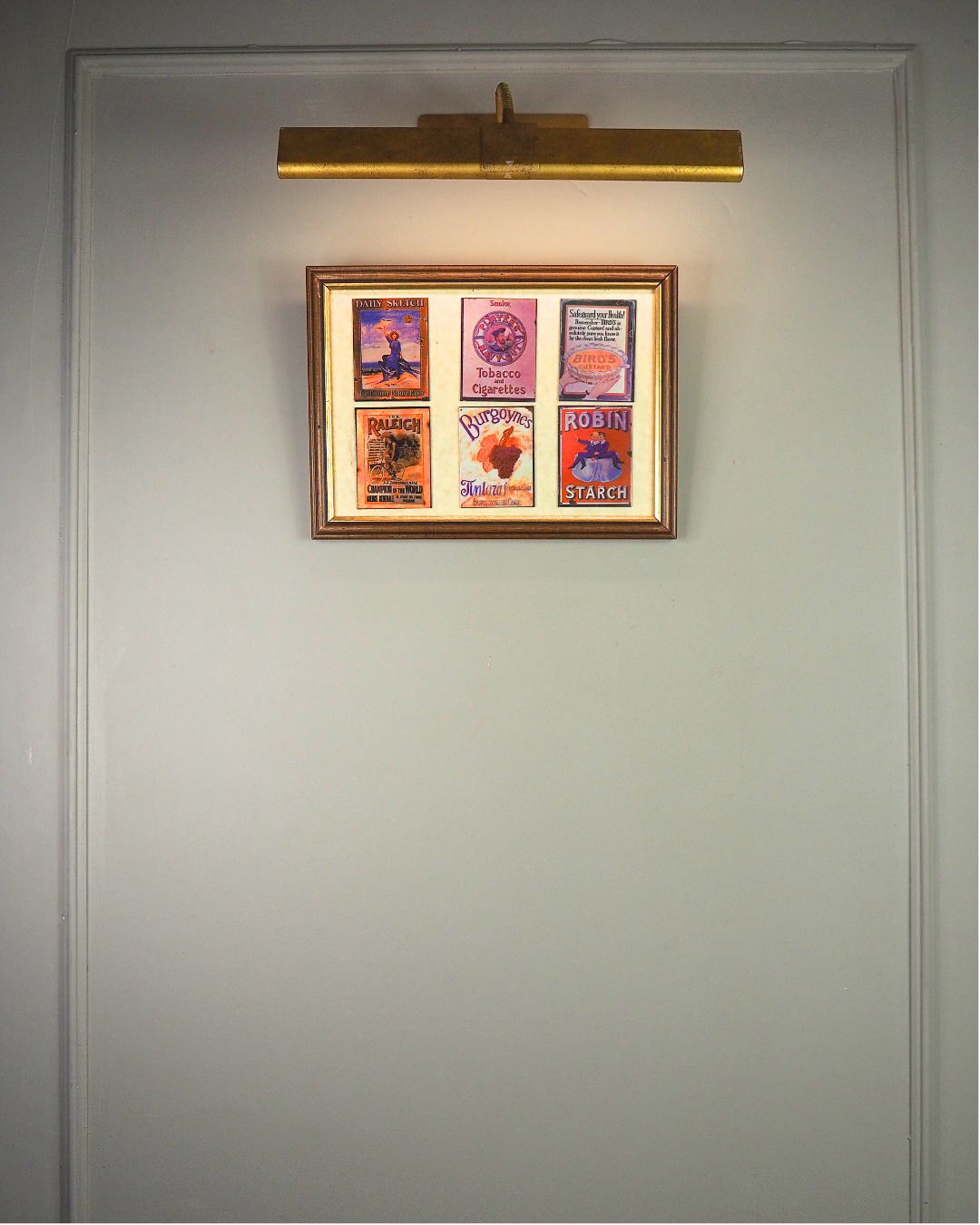 Enamel Echoes – Unique Antique Steel Advertising Signs on Wooden Frame