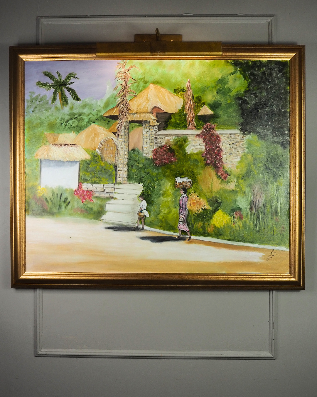 Large Oil Painting by N.G. Reynolds- UK Artist - Thailand Part 3 ( 86 x 70 cm )