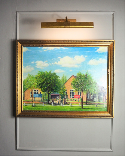 Large Vintage Colourful Landscape Oil paining by A S ANTLIFF