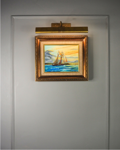 Oil Painting in Ornate Gold Gilt Frame by B. Hartley
