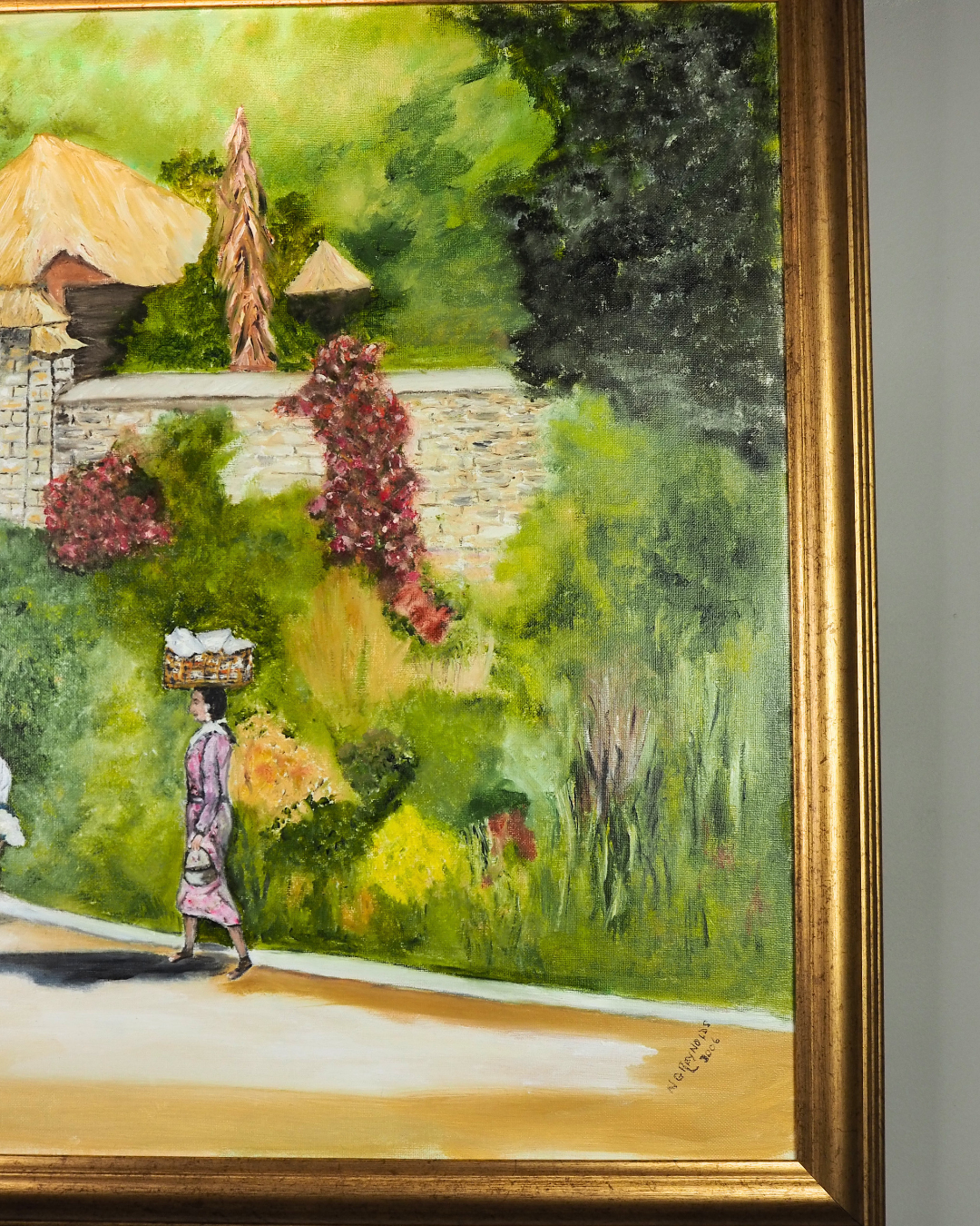 Large Oil Painting by N.G. Reynolds- UK Artist - Thailand Part 3 ( 86 x 70 cm )
