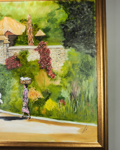 Large Oil Painting by N.G. Reynolds- UK Artist - Thailand Part 3 ( 86 x 70 cm )