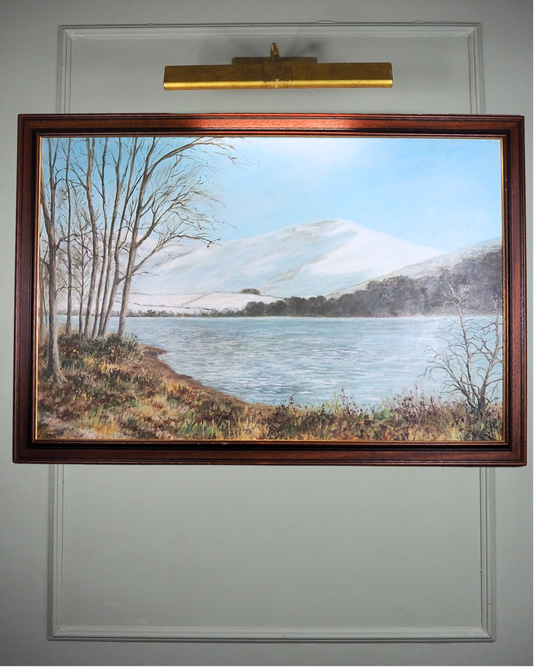 Majestic Reflections – Vintage Large Signed Oil Painting