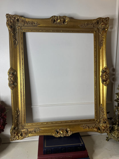 Czech Royalty – Vintage Gold Gilt Ornate Frame from Bohemia