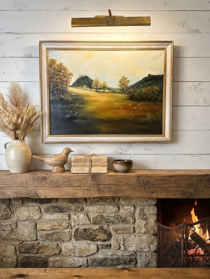 Vintage Original Oil Painting by Grace Greswell – Rustic Countryside Landscape