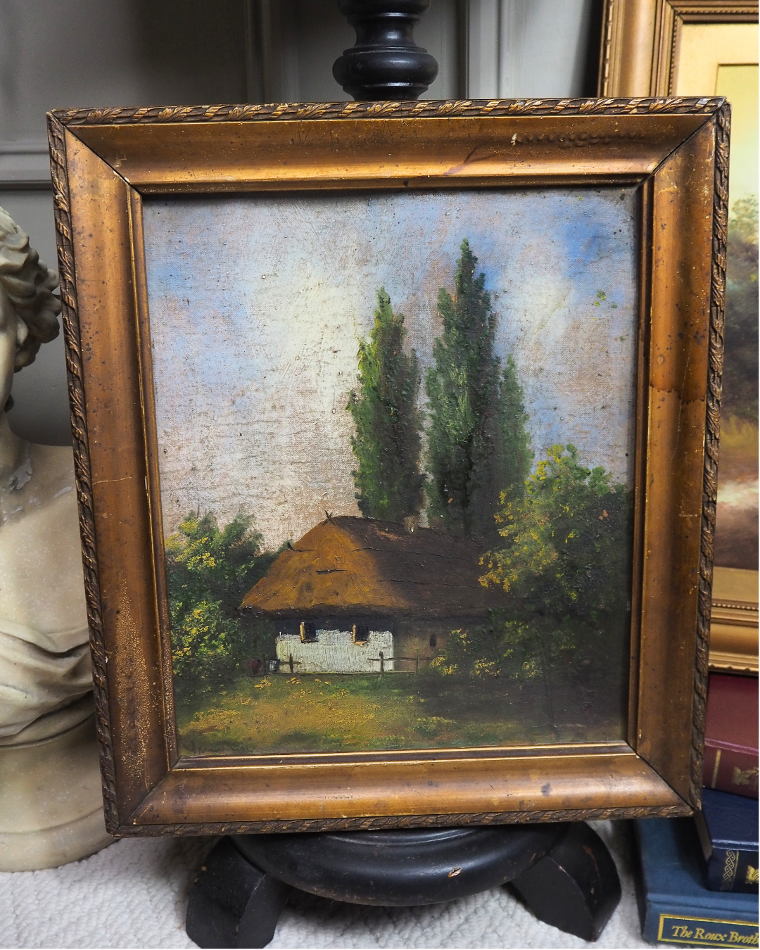 Original Signed Hungarian Oil Painting in Gilt Gold Frame
