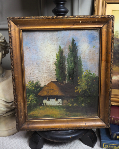 Original Signed Hungarian Oil Painting in Gilt Gold Frame