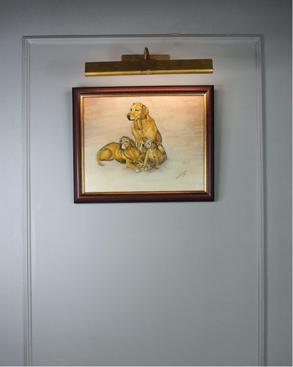 Family of Gold – Fine Retriever Oil Painting by N.G. Reynolds