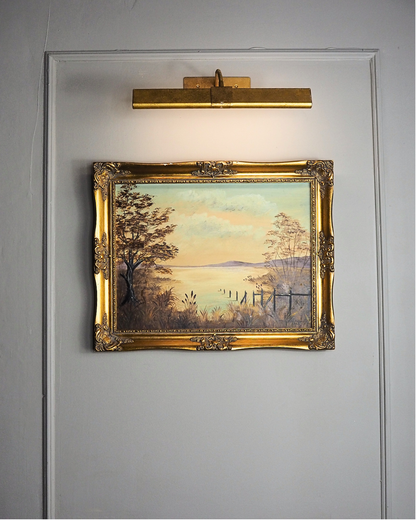 The Lake by M. Lonsdale (1969)-Signed Vintage Oil Painting