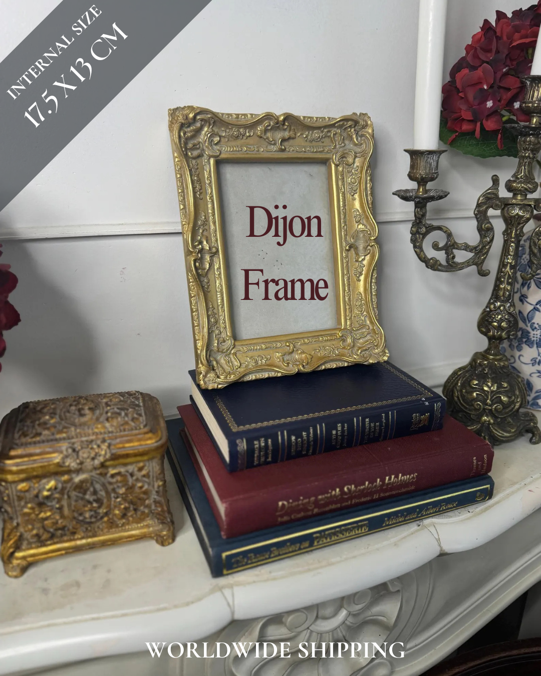 Vintage Ornate Gold Frame: French Rococo Baroque Glided Frame - Small