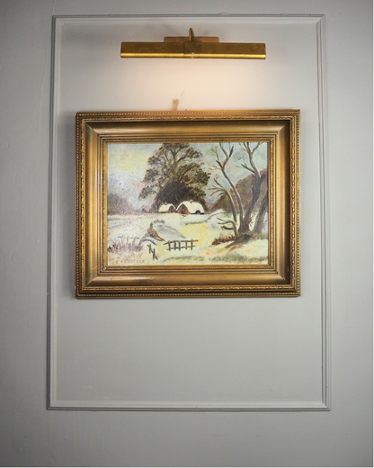 Frosted Landscape- Vintage Oil Painting by E. Henstock