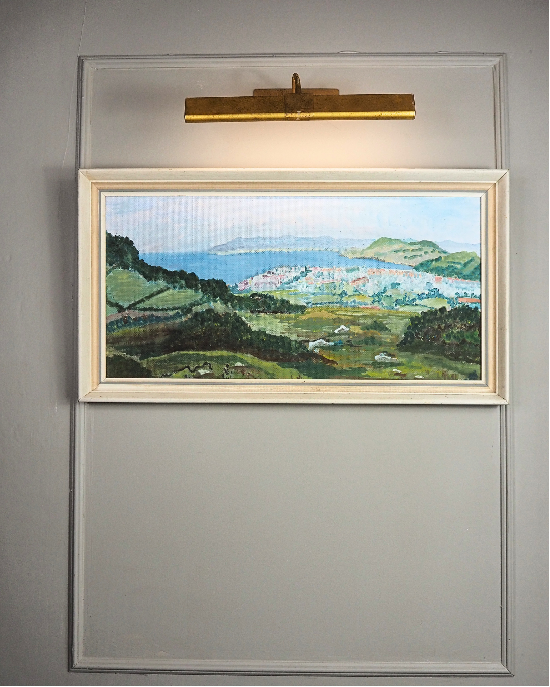 Vintage Original Oil Painting Impressionist - Colwyn bay by d.s Ankers