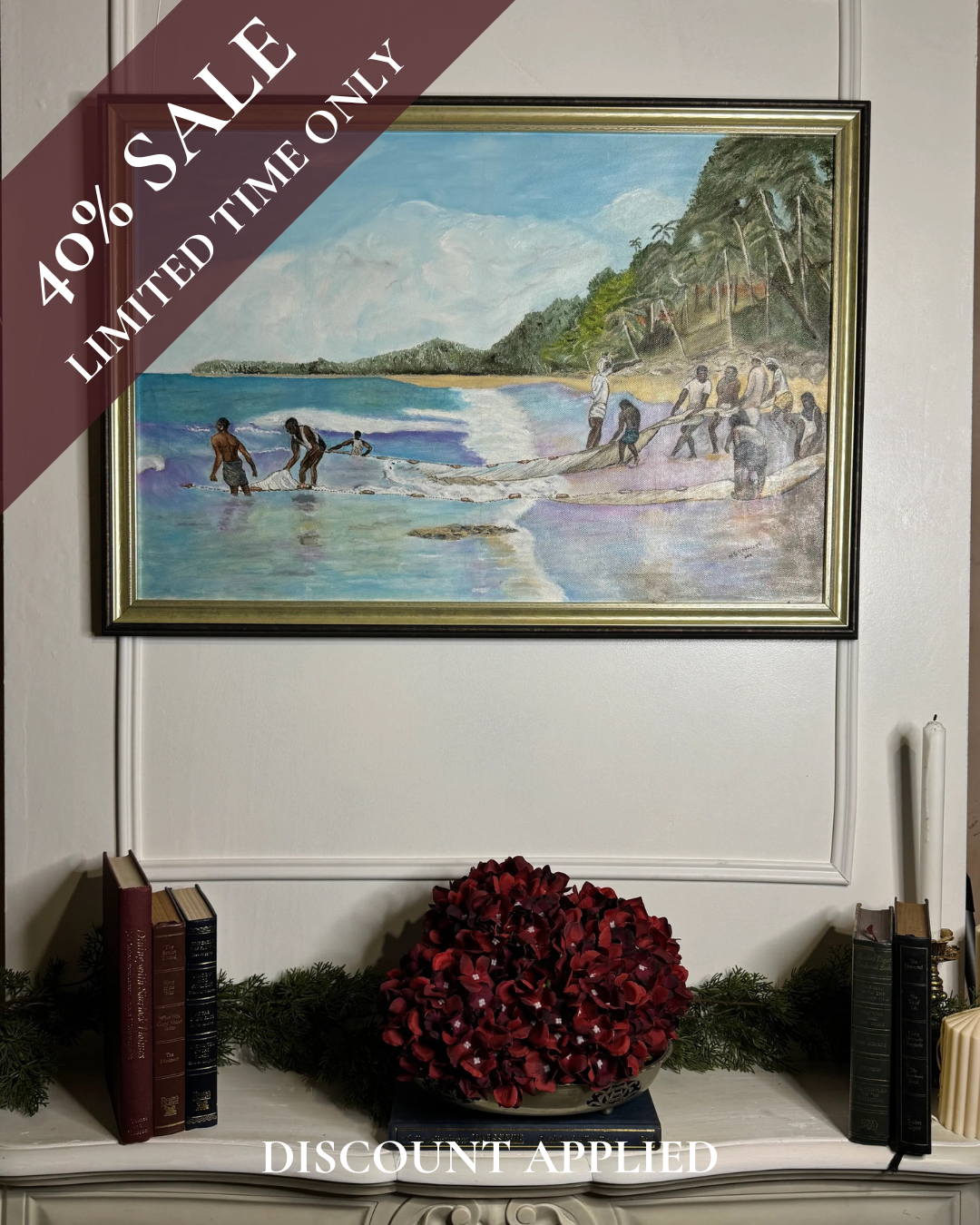 Large Oil Painting by N.G. Reynolds- UK Artist - Thailand Part 4 ( 83 x 58 cm )