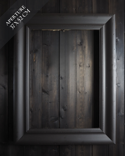 Large Vintage Black Distressed Upcycled Solid Wood Frame- The York