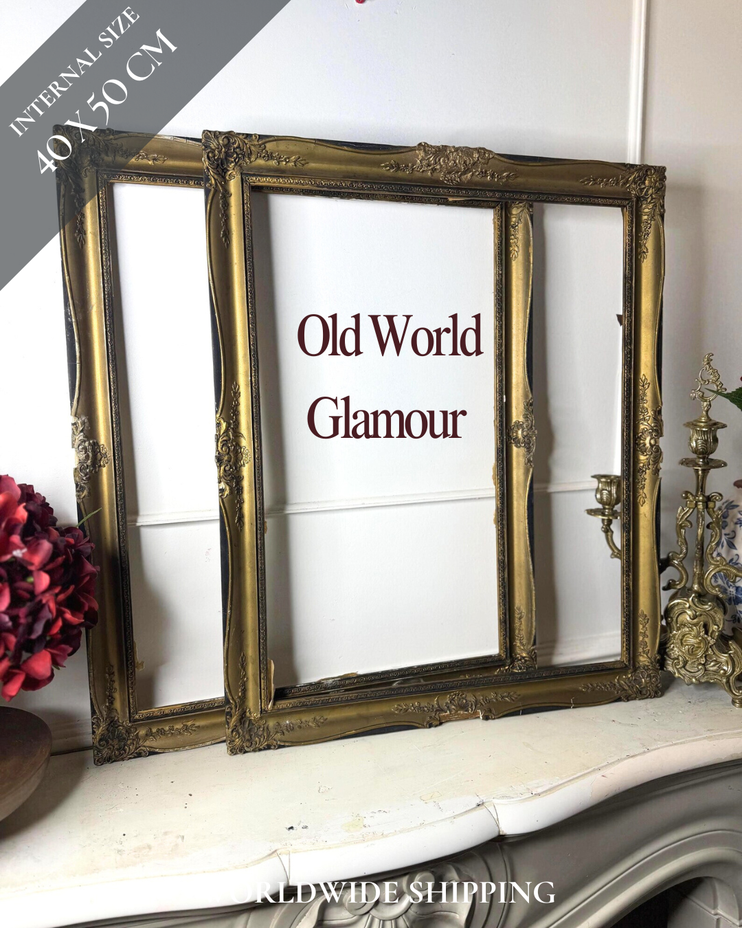 Old World Glamour – Hungarian Ornate Gold Frame Pair