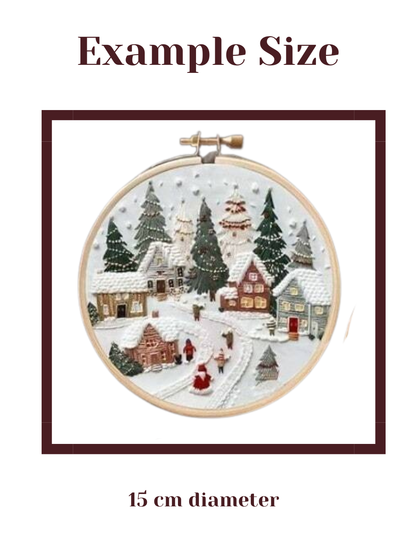 Embroidery Kit – Winter Snowland in the Mountains