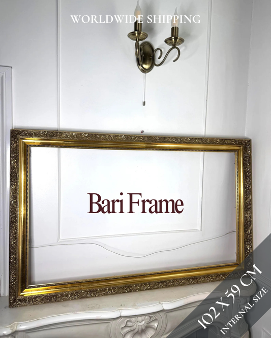 Extra Large - Antique Gold Flower Detailed Ornate Frame