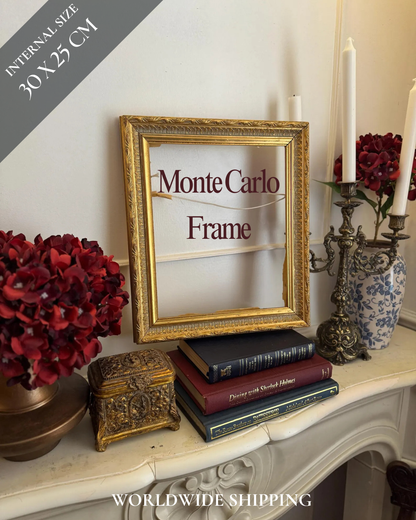 Monte Carlo Vintage Heavy Ornate Gold Frame