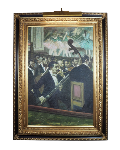 The Orchestra at the Opera by Edgar Degas - Homage Large Oil painting by M.Jacob