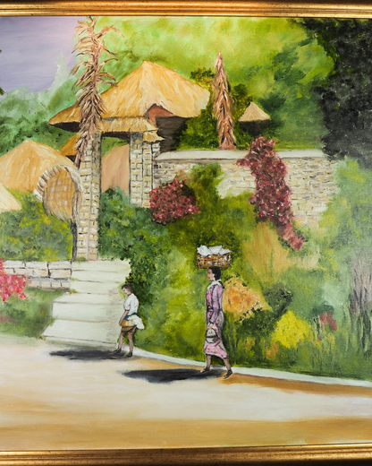Large Oil Painting by N.G. Reynolds- UK Artist - Thailand Part 3 ( 86 x 70 cm )
