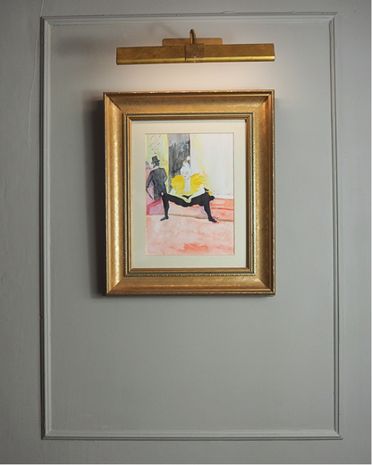 Watercolour Painting  of "The Seated Clowness" by Henri de Toulouse-Lautrec