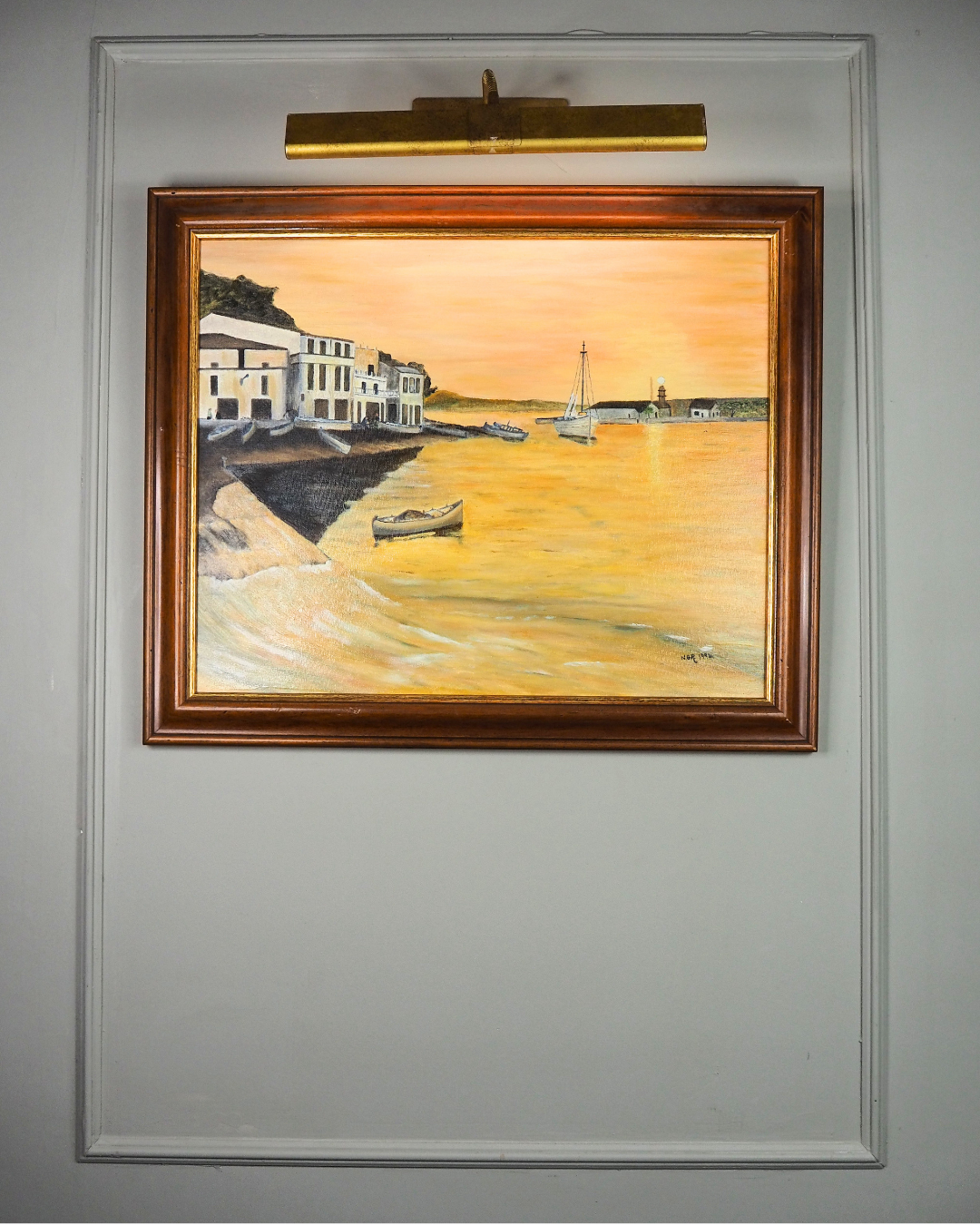 Golden Shorelines – Original Oil Painting by N.G. Reynolds