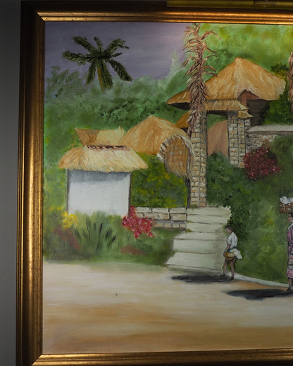 Large Oil Painting by N.G. Reynolds- UK Artist - Thailand Part 3 ( 86 x 70 cm )