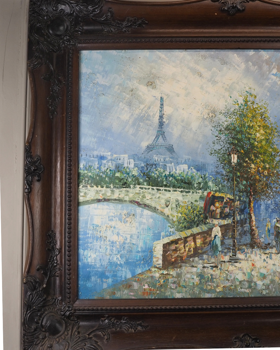 Large French Impressionist Knife Oil Painting by René Thomsen