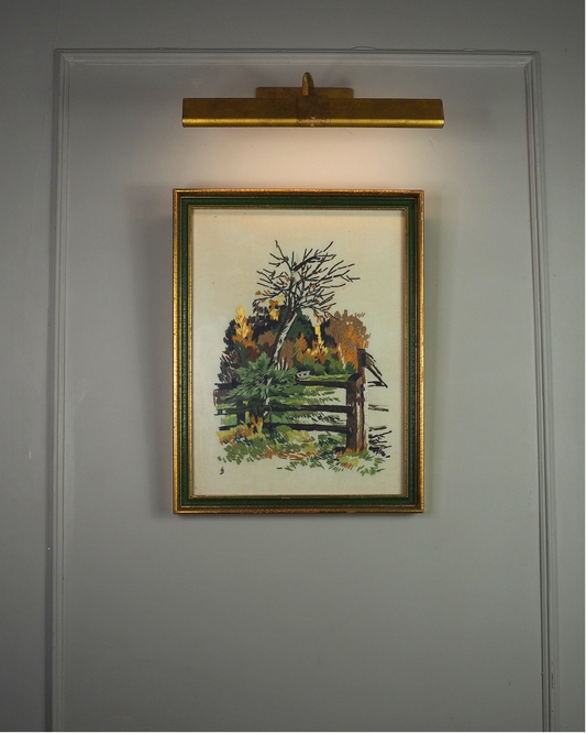 Heirloom Threads-Unique Embroidery in Wooden Frame with Hanging Chain
