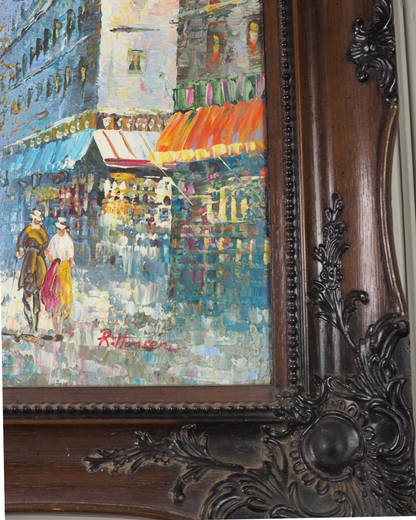 Large French Impressionist Knife Oil Painting by René Thomsen