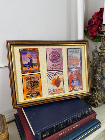 Enamel Echoes – Unique Antique Steel Advertising Signs on Wooden Frame