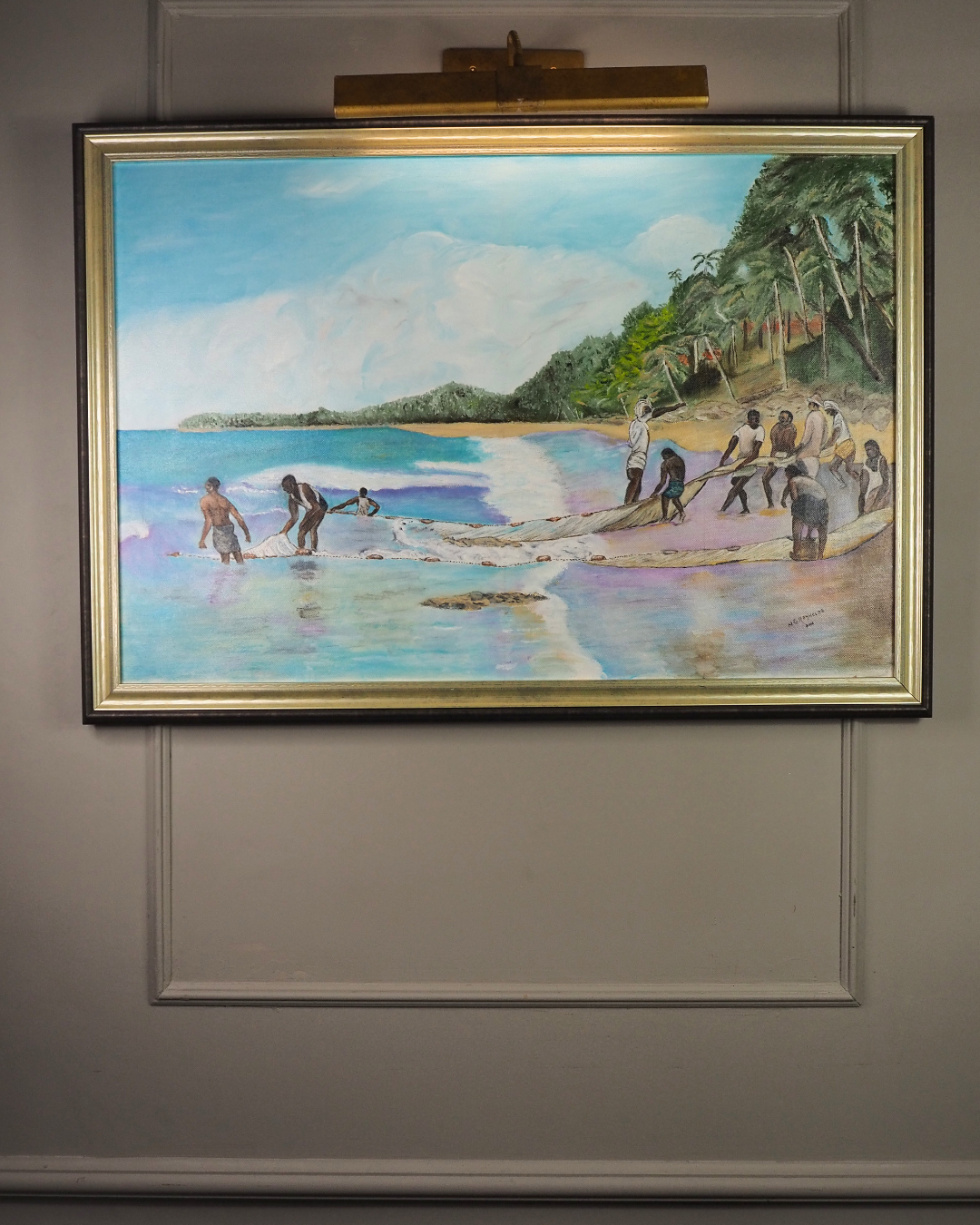 Large Oil Painting by N.G. Reynolds- UK Artist - Thailand Part 4 ( 83 x 58 cm )