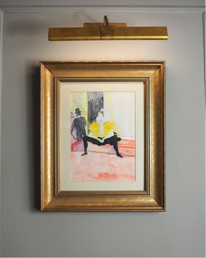 Watercolour Painting  of "The Seated Clowness" by Henri de Toulouse-Lautrec