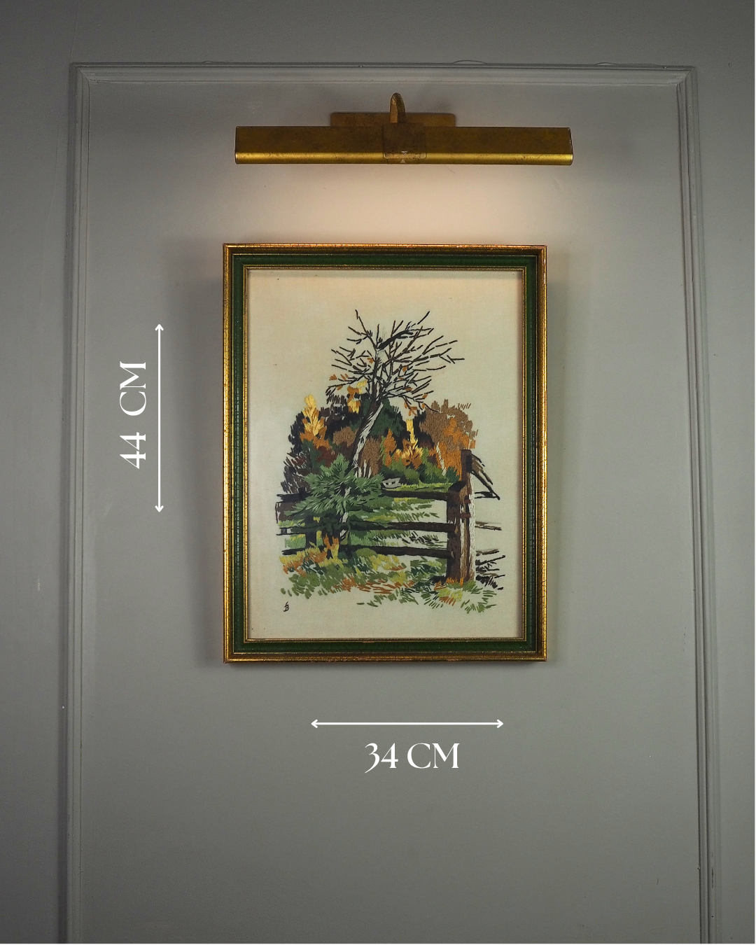 Heirloom Threads-Unique Embroidery in Wooden Frame with Hanging Chain