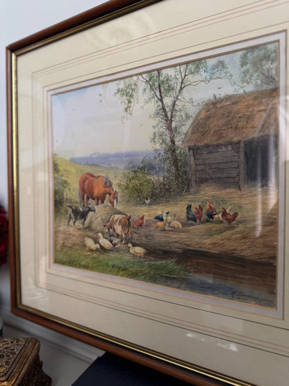 Tranquil Countryside Charm: Rural Scene by A.D. Bell (Horace Hammond)