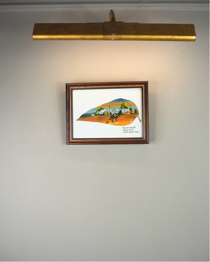 Australian Oil Painting on Gumtree Leaf by Corrie Hulst