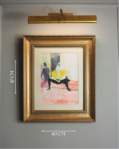 Watercolour Painting  of "The Seated Clowness" by Henri de Toulouse-Lautrec