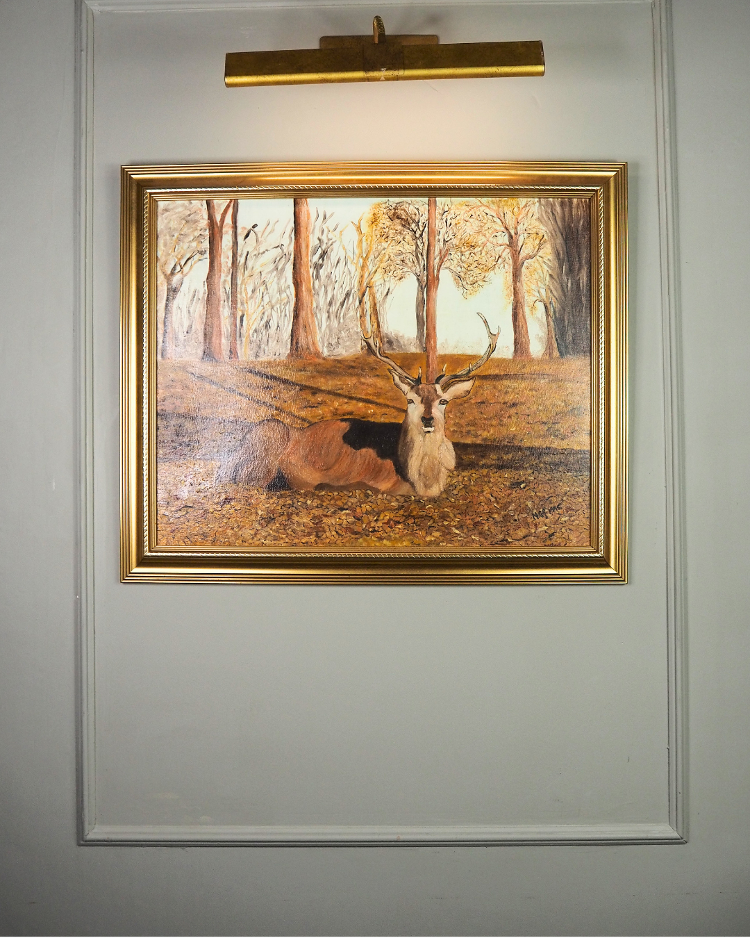 The Silent Stag  - Original Oil Painting by N.G. Reynolds