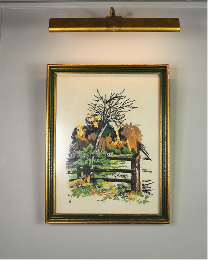 Heirloom Threads-Unique Embroidery in Wooden Frame with Hanging Chain