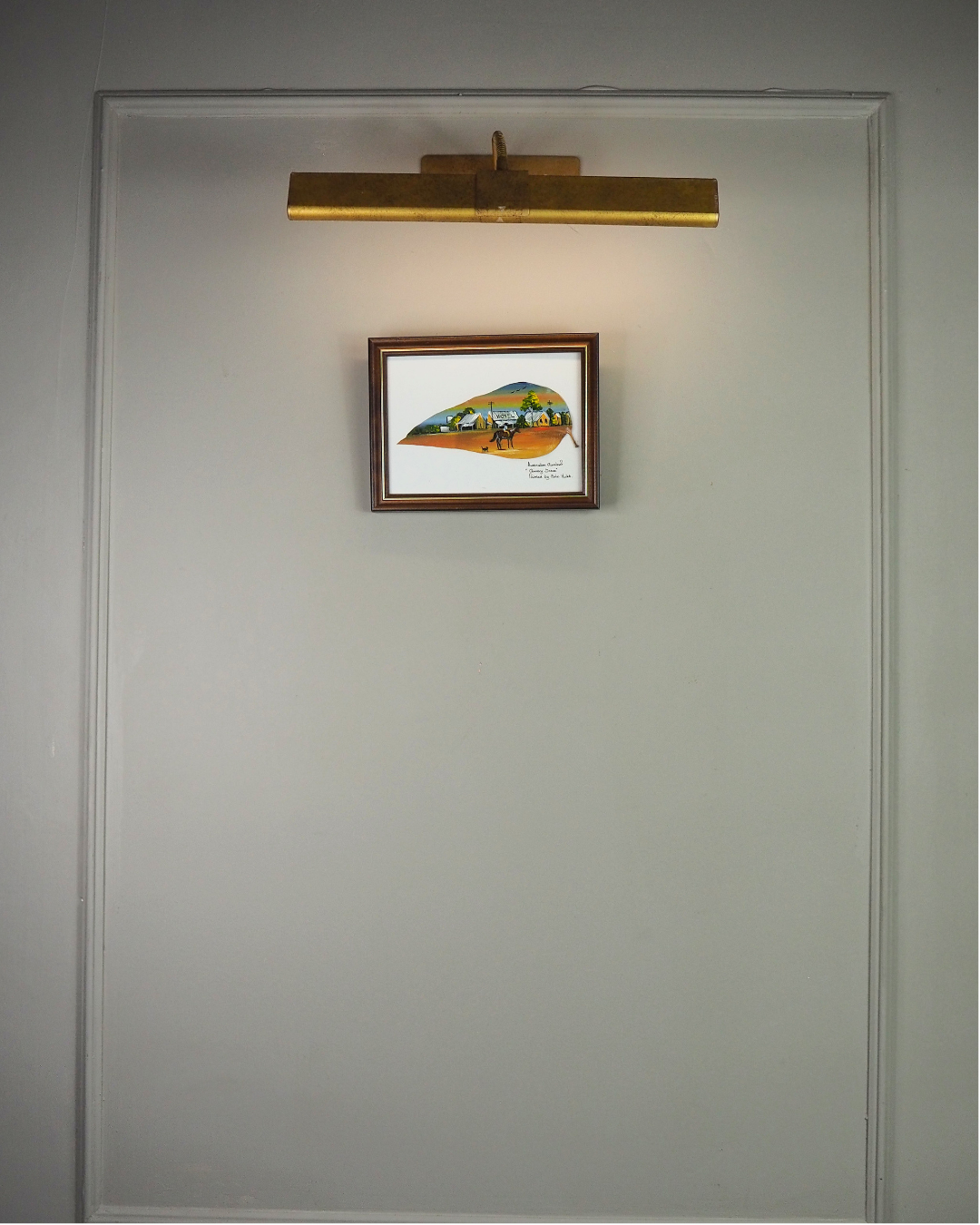 Australian Oil Painting on Gumtree Leaf by Corrie Hulst