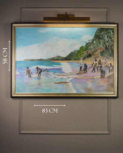 Large Oil Painting by N.G. Reynolds- UK Artist - Thailand Part 4 ( 83 x 58 cm )