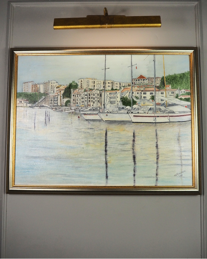 The Port of Menorca - Original Oil Painting by N.G. Reynolds
